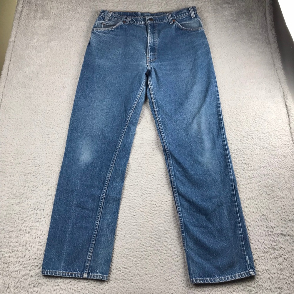 Levis 557 Orange Tab Jeans Mens 36 (34x33) Blue Relaxed Straight Leg Vintage 90s